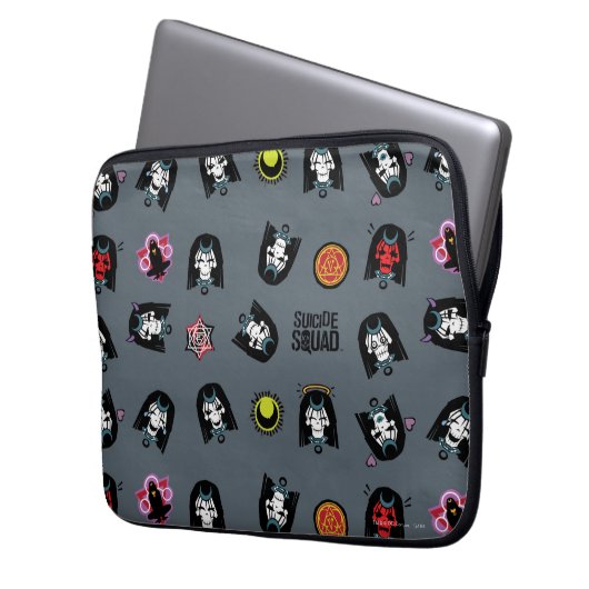 Suicide Squad | Enchantress Emoji Pattern Laptopschutzhülle (Vorderseite Links)