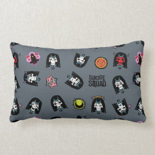 Suicide Squad Enchantress Emoji Pattern Lendenkissen
