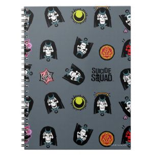 Suicide Squad Enchantress Emoji Pattern Notizblock