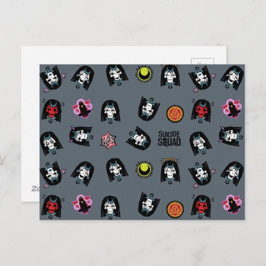 Suicide Squad | Enchantress Emoji Pattern Postkarte (Vorne/Hinten)