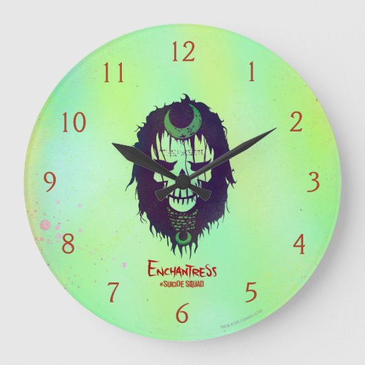 Suicide Squad | Enchantress Head Icon Große Wanduhr (Vorderseite)