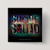 Suicide Squad | Farbiges Leuchtlogo Button (Vorderseite)