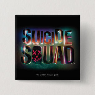 Suicide Squad Farbiges Leuchtlogo Button