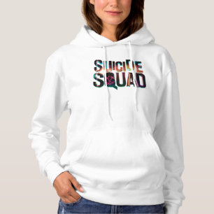 Suicide Squad   Farbiges Leuchtlogo Hoodie