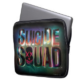 Suicide Squad | Farbiges Leuchtlogo Laptopschutzhülle (Vorderseite Links)