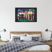 Suicide Squad | Farbiges Leuchtlogo Leinwanddruck (Insitu (Schlafzimmer))