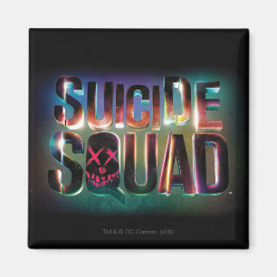 Suicide Squad   Farbiges Leuchtlogo Magnet