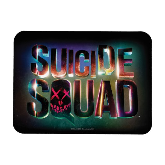 Suicide Squad | Farbiges Leuchtlogo Magnet (Horizontal)