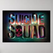 Suicide Squad | Farbiges Leuchtlogo Poster (Vorne)