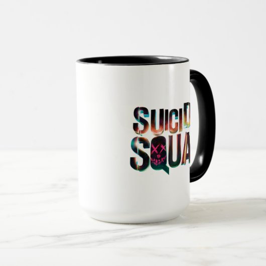 Suicide Squad | Farbiges Leuchtlogo Tasse (VorderseiteRechts)