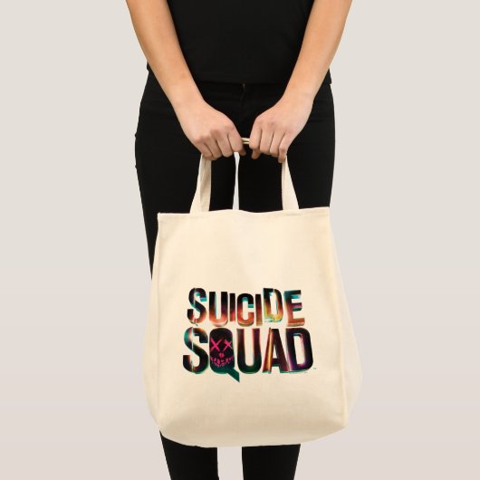 Suicide Squad | Farbiges Leuchtlogo Tragetasche (Vorderseite (Produkt))