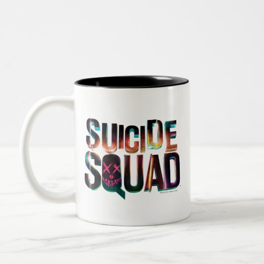 Suicide Squad | Farbiges Leuchtlogo Zweifarbige Tasse (Links)