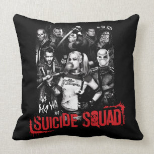Suicide Squad   Foto der Grunge Group Kissen