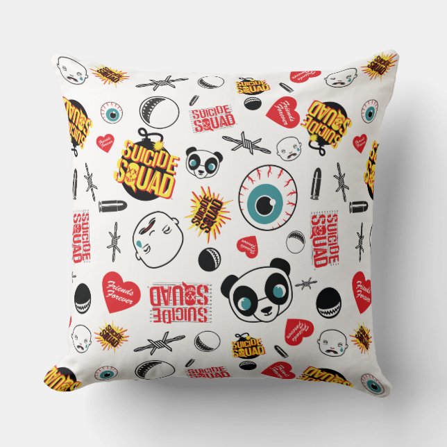Suicide Squad | Friends Forever Pattern Kissen (Vorderseite)