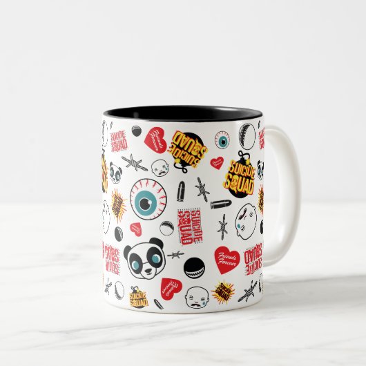 Suicide Squad | Friends Forever Pattern Zweifarbige Tasse (VorderseiteRechts)