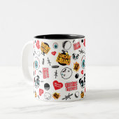 Suicide Squad | Friends Forever Pattern Zweifarbige Tasse (Vorderseite Links)