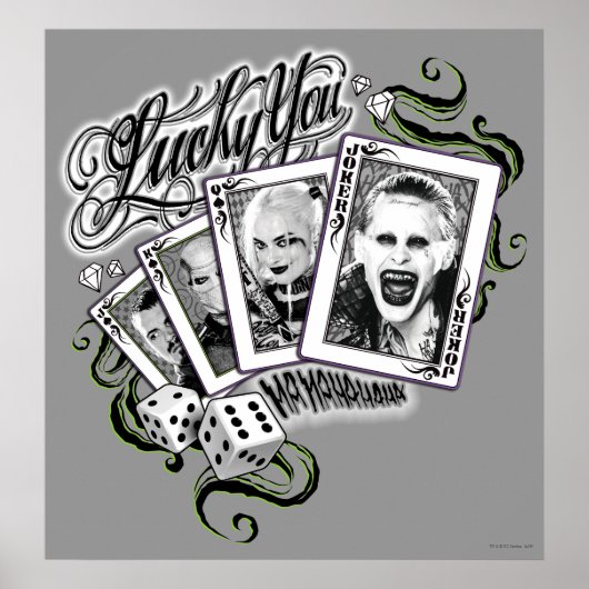 Suicide Squad | "Glückliche Spieler" Spielkarten Poster (Vorne)