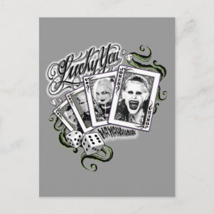 Suicide Squad   "Glückliche Spieler" Spielkarten Postkarte
