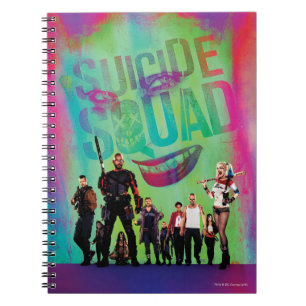 Suicide Squad   Green Joker & Squad Movie Poster Notizblock