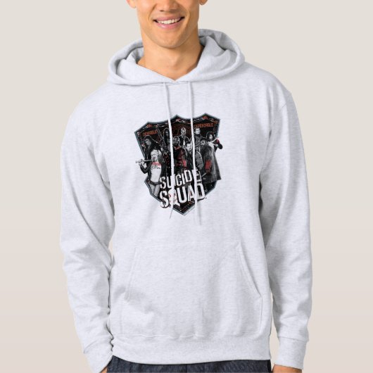 Suicide Squad | Group Abzeichen Foto Hoodie (Vorderseite)