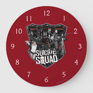 Suicide Squad Group Badge Foto Große Wanduhr