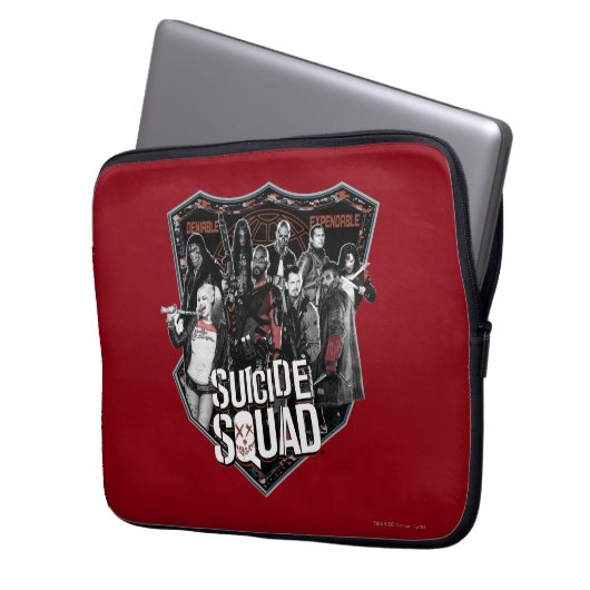 Suicide Squad Group Badge Foto Laptopschutzhülle (Vorderseite Links)