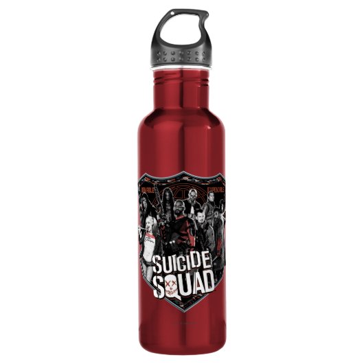 Suicide Squad Group Badge Foto Trinkflasche (Vorderseite)