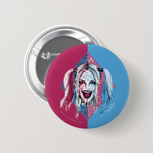 Suicide Squad | Harley Laugh Button (Vorne & Hinten)