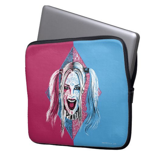 Suicide Squad | Harley Laugh Laptopschutzhülle (Vorderseite Links)