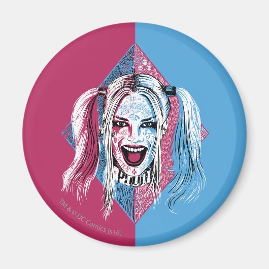 Suicide Squad | Harley Laugh Magnet (Vorne)
