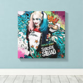 Suicide Squad | Harley Quinn Character Graffiti Leinwanddruck (Insitu (Holzboden))
