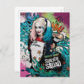 Suicide Squad | Harley Quinn Character Graffiti Postkarte (Vorne/Hinten)