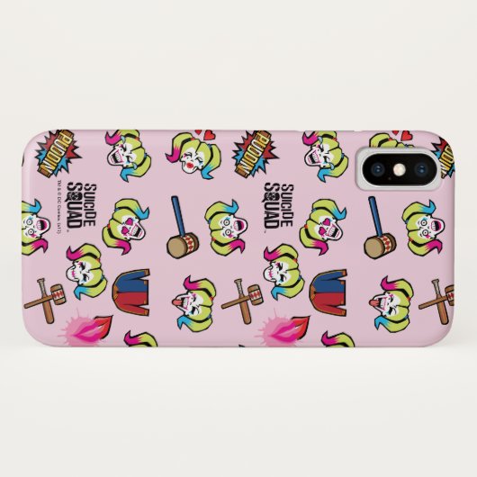 Suicide Squad | Harley Quinn Emoji Pattern Case-Mate iPhone Hülle (Rückseite (Horizontal))