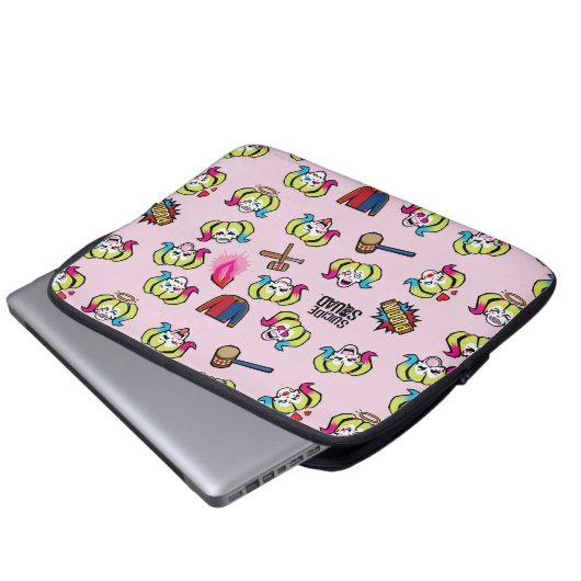 Suicide Squad | Harley Quinn Emoji Pattern Laptopschutzhülle (Vorne Knopf)