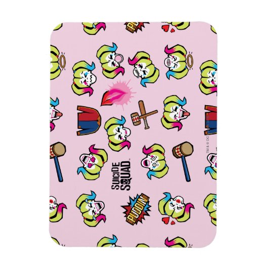 Suicide Squad | Harley Quinn Emoji Pattern Magnet (Vertikal)