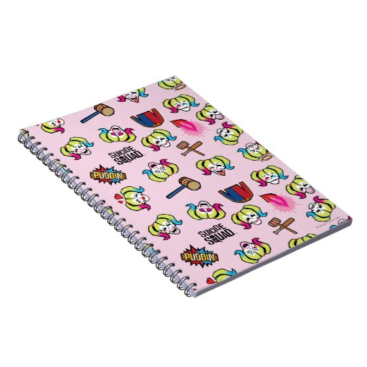 Suicide Squad | Harley Quinn Emoji Pattern Notizblock (Rechte Seite)
