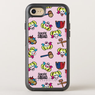 Suicide Squad   Harley Quinn Emoji Pattern OtterBox Symmetry iPhone 8/7 Hülle