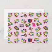 Suicide Squad | Harley Quinn Emoji Pattern Postkarte (Vorne/Hinten)