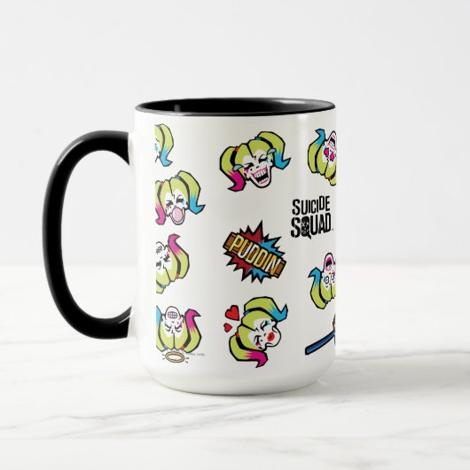 Suicide Squad | Harley Quinn Emoji Pattern Tasse (Links)