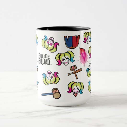 Suicide Squad | Harley Quinn Emoji Pattern Tasse (Zentrum)