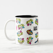 Suicide Squad | Harley Quinn Emoji Pattern Zweifarbige Tasse (Links)