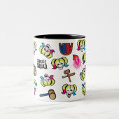 Suicide Squad | Harley Quinn Emoji Pattern Zweifarbige Tasse (Mittel)