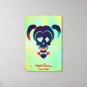 Suicide Squad   Harley Quinn Head Icon Leinwanddruck
