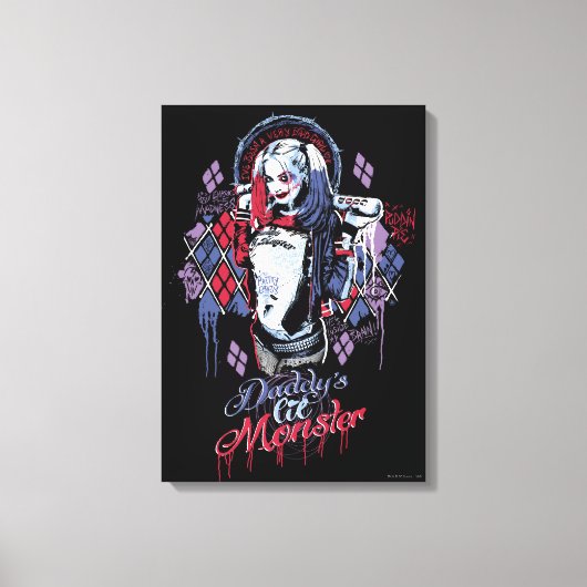 Suicide Squad Harley Quinn Inked Graffiti Leinwanddruck (Vorderseite)