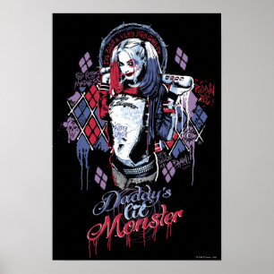 Suicide Squad Harley Quinn Inked Graffiti Poster