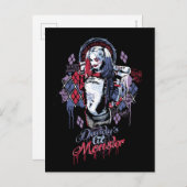 Suicide Squad Harley Quinn Inked Graffiti Postkarte (Vorne/Hinten)