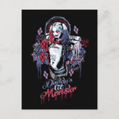 Suicide Squad Harley Quinn Inked Graffiti Postkarte (Vorderseite)