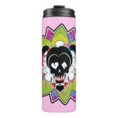 Suicide Squad | Harley Quinn Skull Tattoo Art Thermosbecher (Vorderseite)