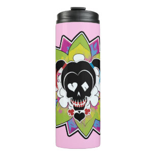 Suicide Squad   Harley Quinn Skull Tattoo Art Thermosbecher