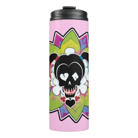 Suicide Squad | Harley Quinn Skull Tattoo Art Thermosbecher (Vorderseite)